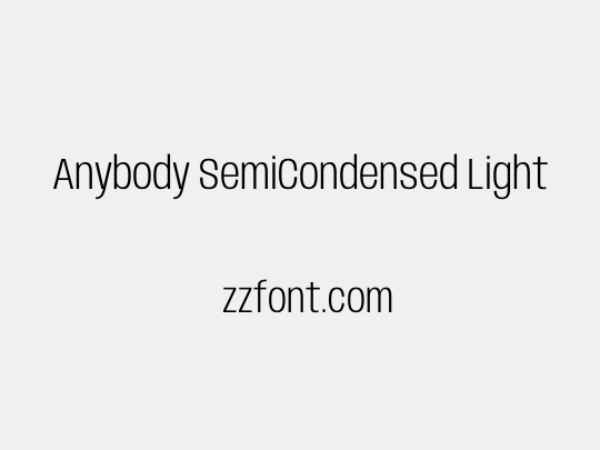 Anybody SemiCondensed Light