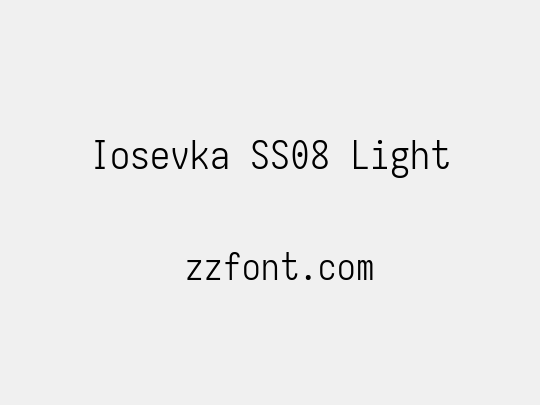 Iosevka SS08 Light