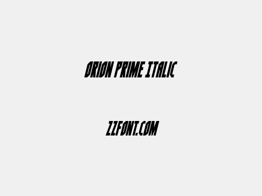 Orion Prime Italic