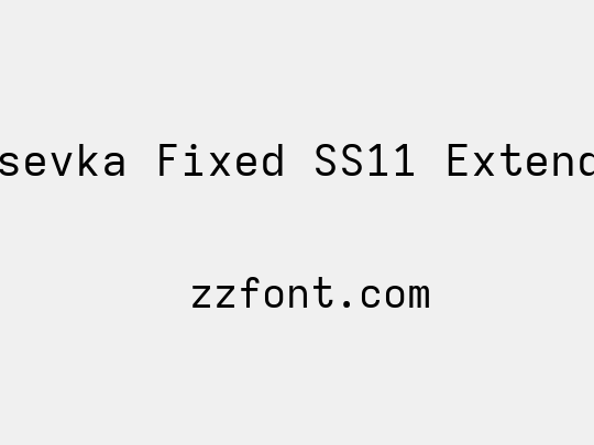 Iosevka Fixed SS11 Extended