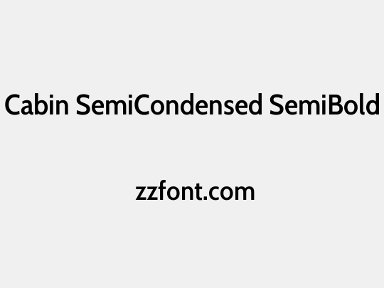 Cabin SemiCondensed SemiBold