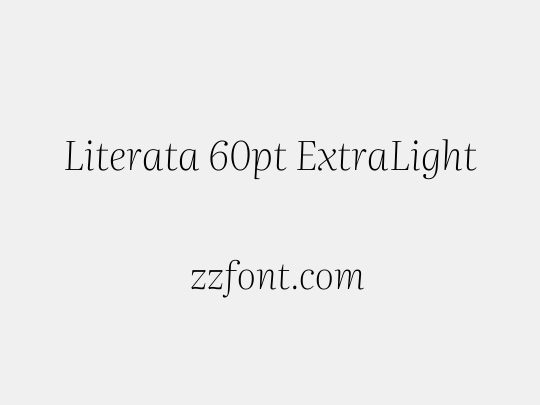 Literata 60pt ExtraLight