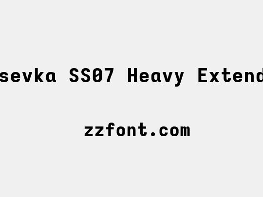 Iosevka SS07 Heavy Extended