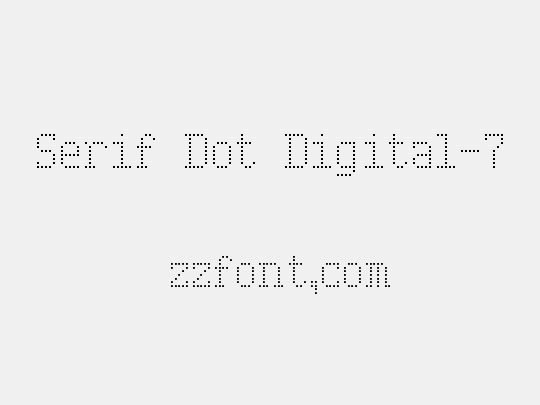 Serif Dot Digital-7