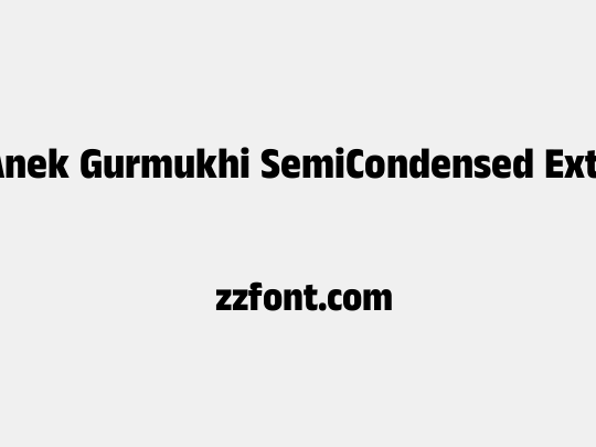Anek Gurmukhi SemiCondensed ExtraBold