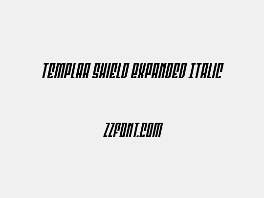 Templar Shield Expanded Italic