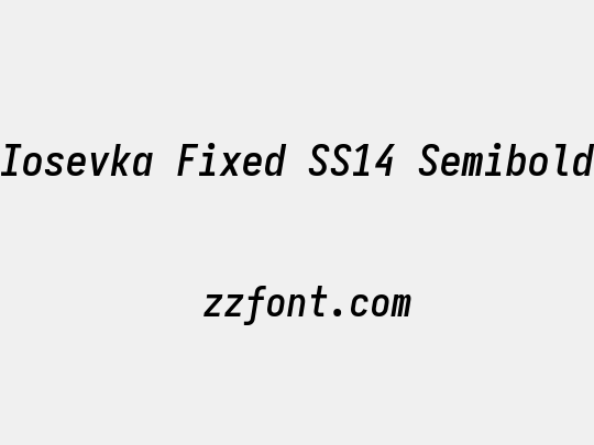Iosevka Fixed SS14 Semibold
