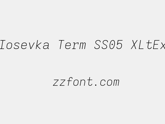 Iosevka Term SS05 XLtEx
