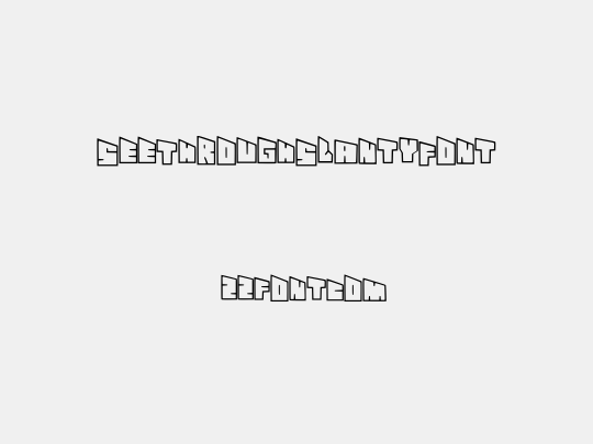 SeeThroughSlantyFont