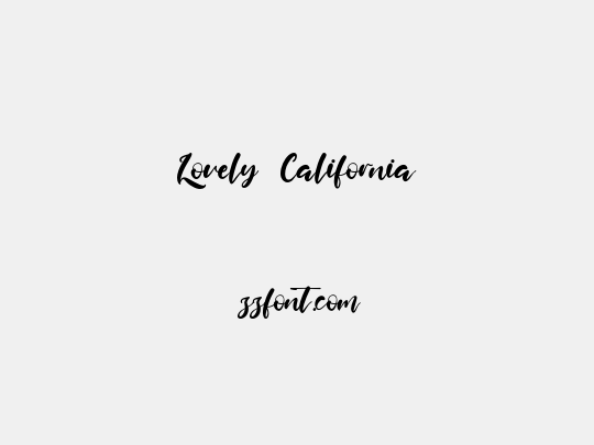 Lovely California