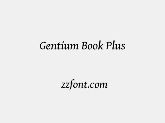 Gentium Book Plus