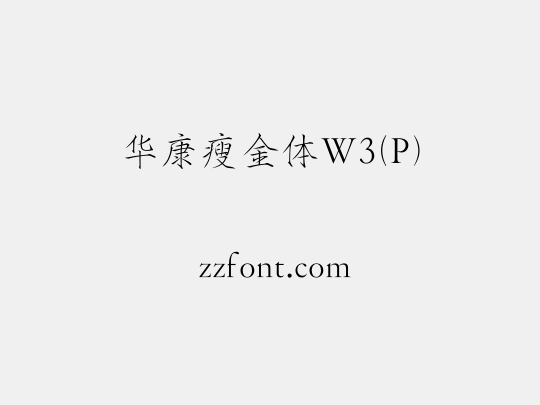 华康瘦金体W3(P)