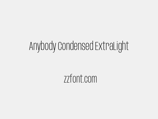 Anybody Condensed ExtraLight