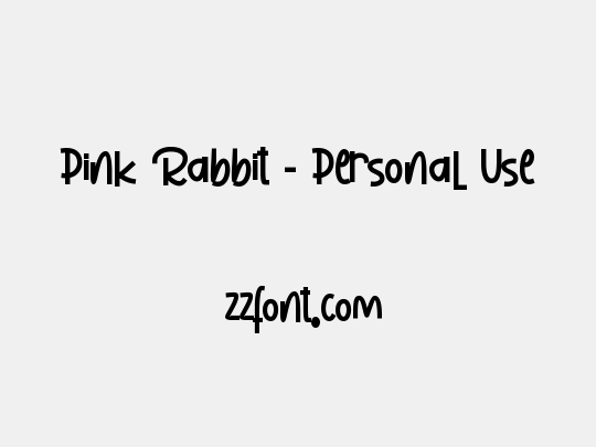 Pink Rabbit - Personal Use