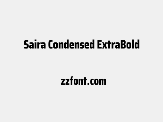 Saira Condensed ExtraBold