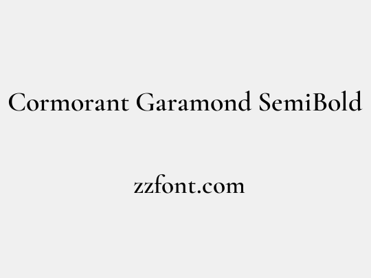 Cormorant Garamond SemiBold