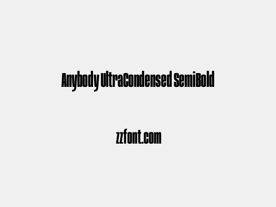 Anybody UltraCondensed SemiBold