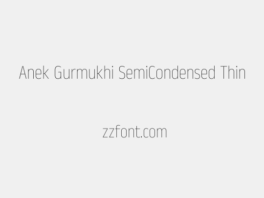 Anek Gurmukhi SemiCondensed Thin