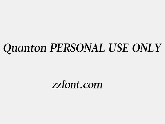 Quanton PERSONAL USE ONLY