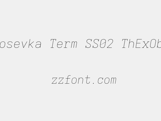 Iosevka Term SS02 ThExObl