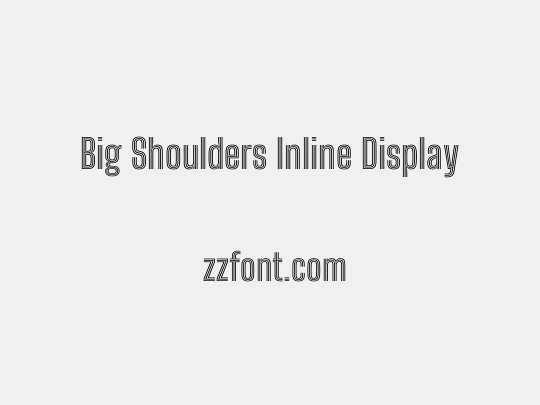 Big Shoulders Inline Display