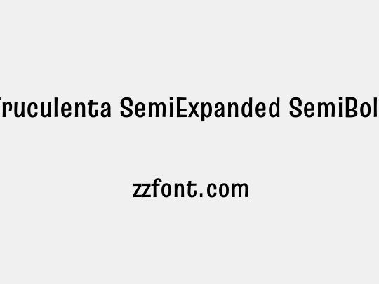 Truculenta SemiExpanded SemiBold