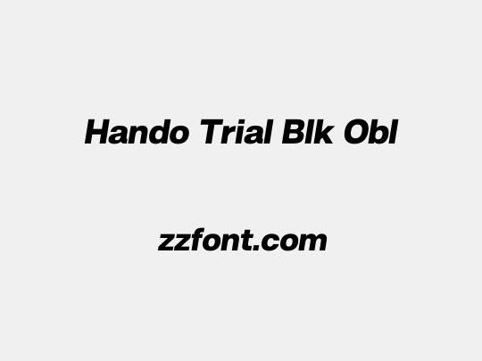 Hando Trial Blk Obl
