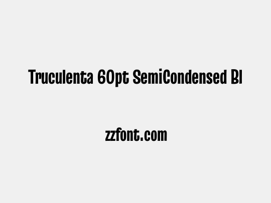 Truculenta 60pt SemiCondensed Black