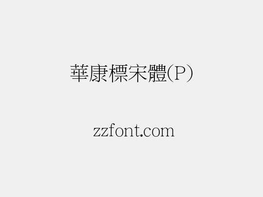 華康標宋體(P)
