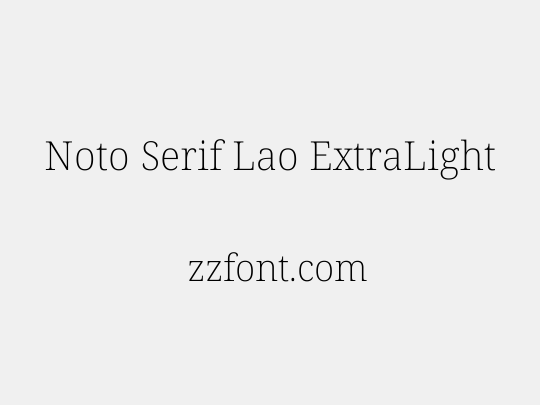 Noto Serif Lao ExtraLight