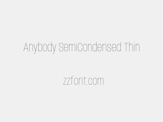 Anybody SemiCondensed Thin