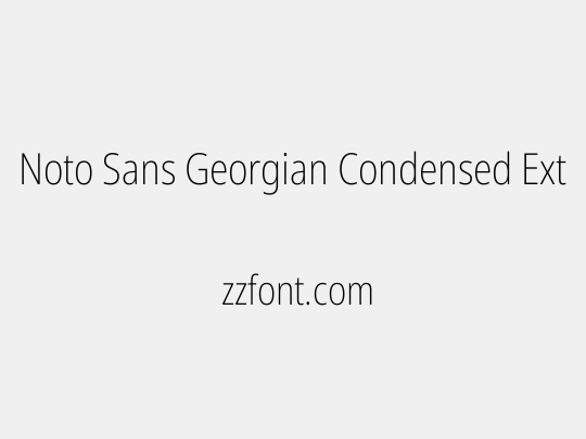 Noto Sans Georgian Condensed ExtraLight