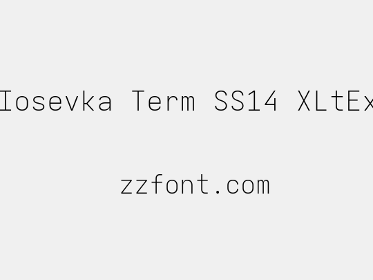 Iosevka Term SS14 XLtEx