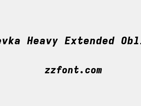 Iosevka Heavy Extended Oblique