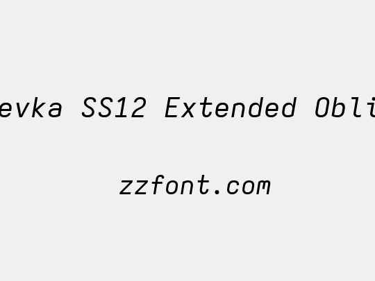 Iosevka SS12 Extended Oblique