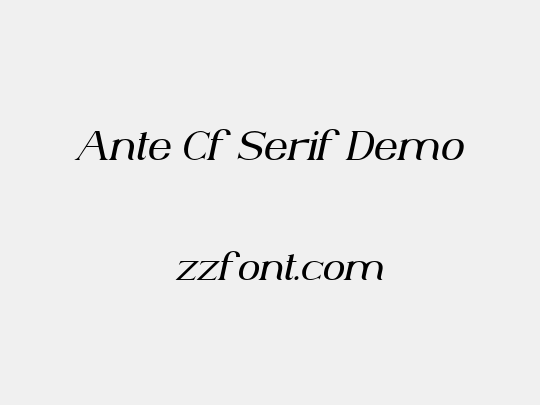 Ante Cf Serif Demo