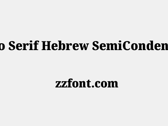 Noto Serif Hebrew SemiCondensed Black