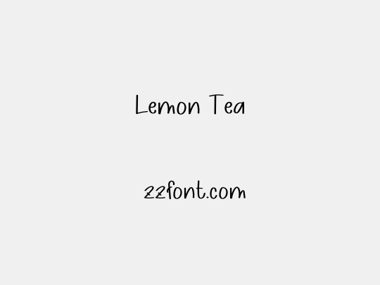 Lemon Tea