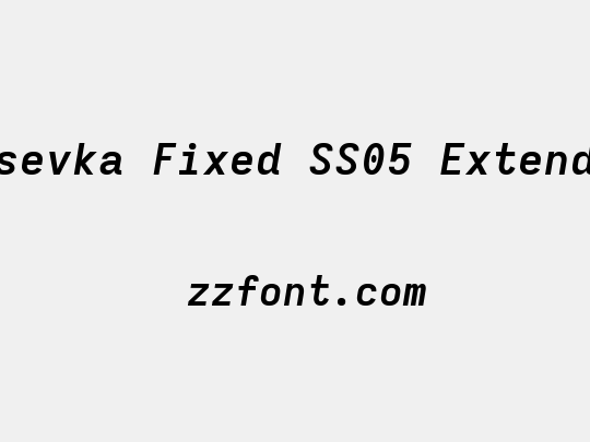 Iosevka Fixed SS05 Extended