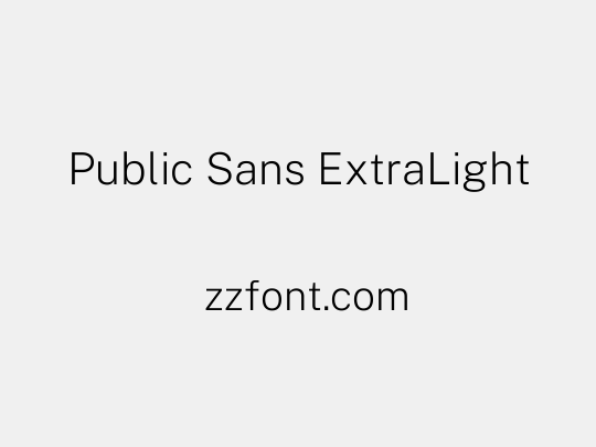 Public Sans ExtraLight