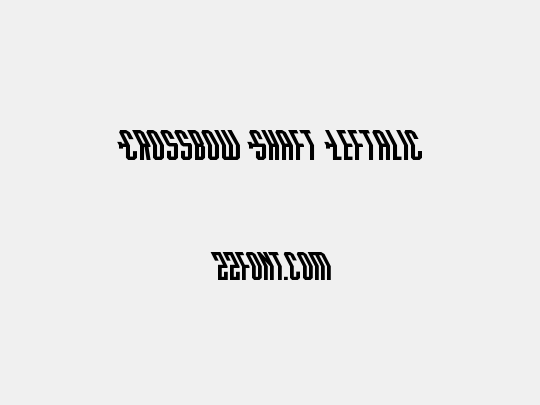 Crossbow Shaft Leftalic