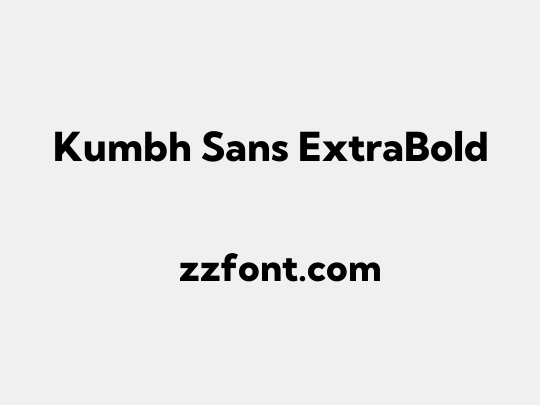 Kumbh Sans ExtraBold