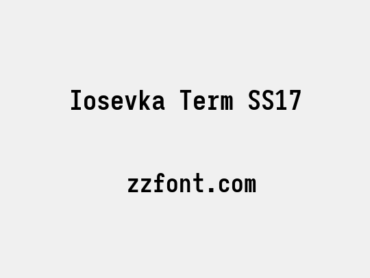 Iosevka Term SS17