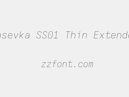 Iosevka SS01 Thin Extended