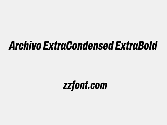 Archivo ExtraCondensed ExtraBold