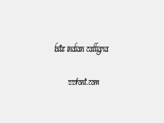 bits indian calligra