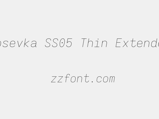 Iosevka SS05 Thin Extended