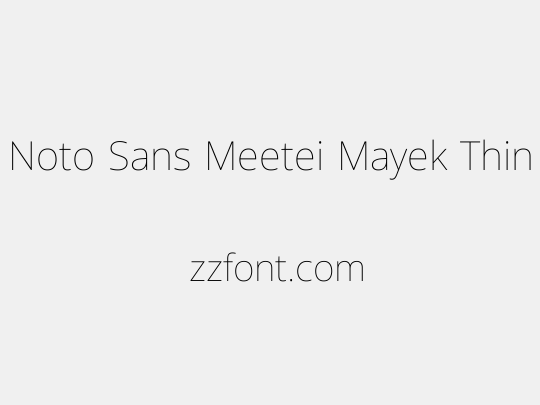 Noto Sans Meetei Mayek Thin