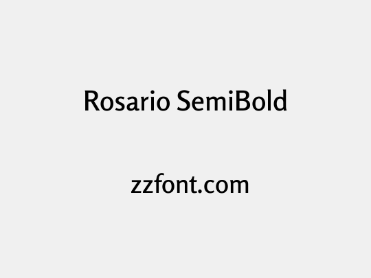 Rosario SemiBold