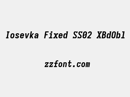 Iosevka Fixed SS02 XBdObl